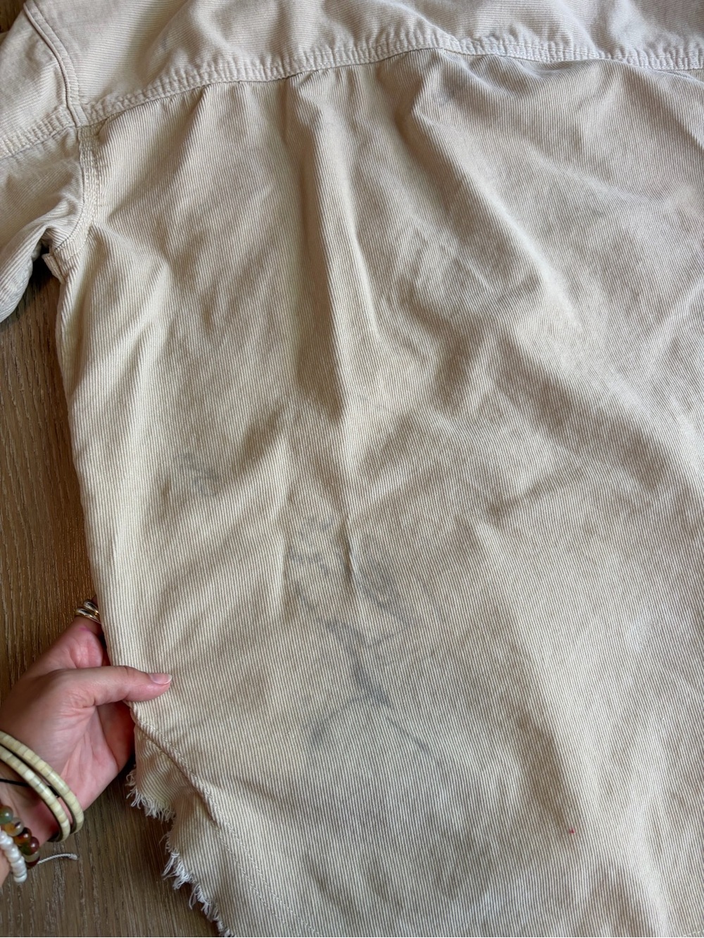 Aerie Lightweight 100% Cotton Corduroy Half-Zip Shirt Jacket - Beige - Picture 7 of 10
